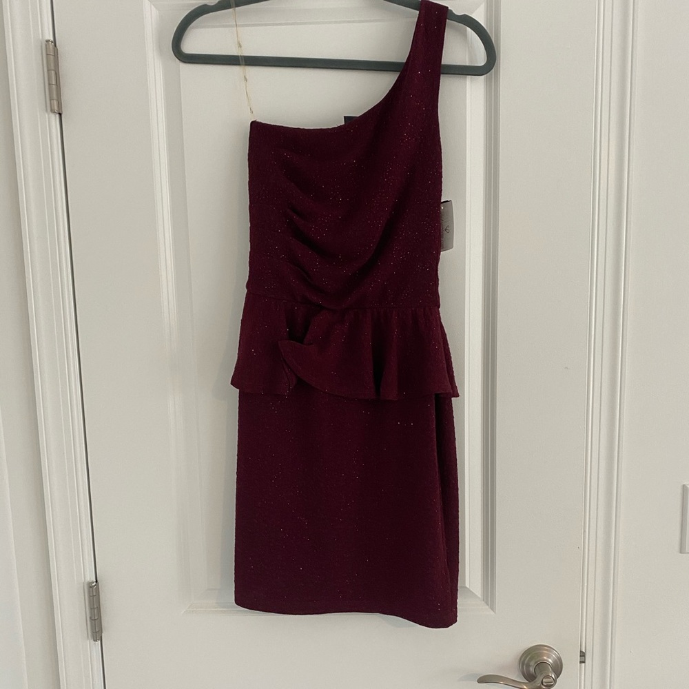 Windsor red one shoulder dress